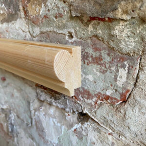 Rebated Wood Picture Rail for wall panelling