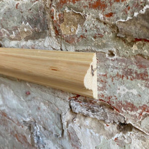 Simple wood dado rail for use with panelling